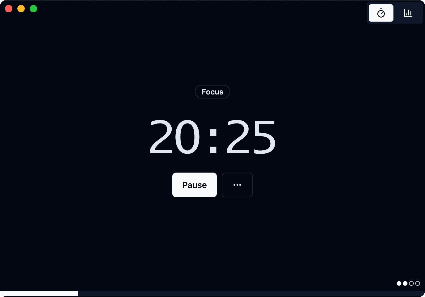 app screen shot of timer