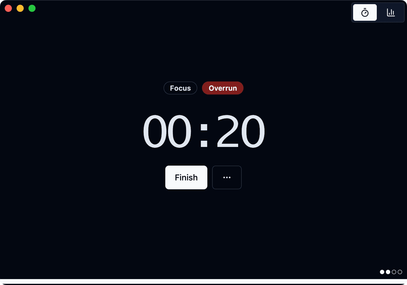app screen shot of timer
